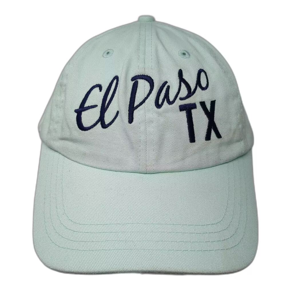 Paramount El Paso TX Embroidered Green Baseball Cap Hat Blue Size M Adjustable